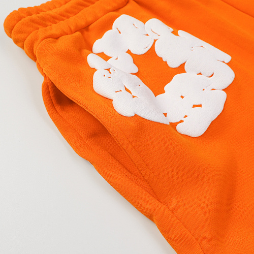 EM Sneakers Denim Tears The White Cotton Wreath T-Shirt & Short Pants Sets Orange