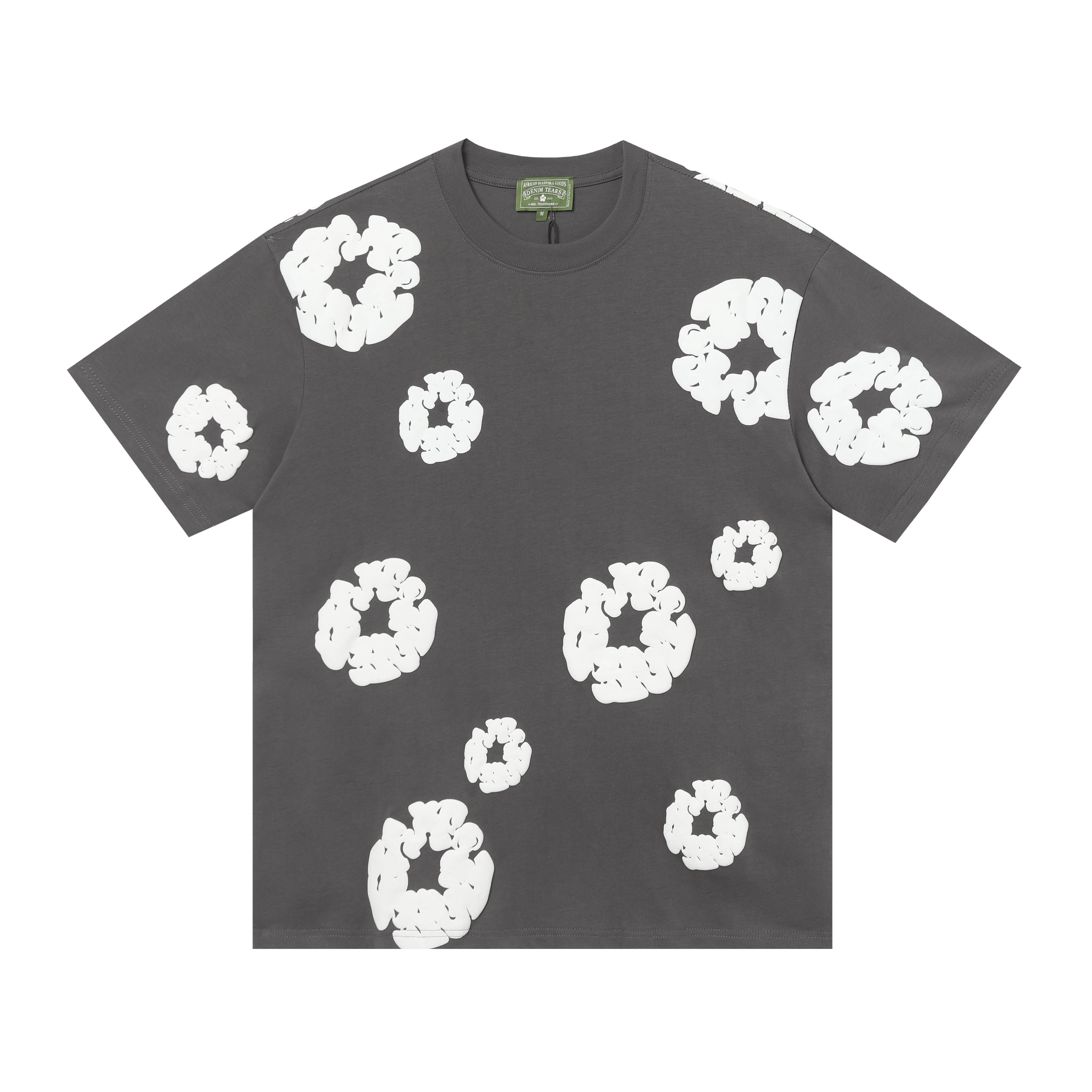 EM Sneakers Denim Tears The White Cotton Wreath T-Shirt & Short Pants Sets Dark Gray