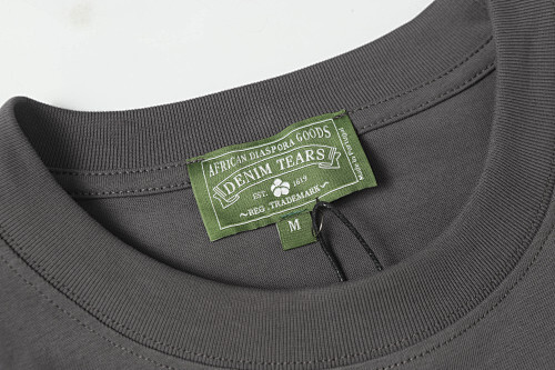 EM Sneakers Denim Tears The White Cotton Wreath T-Shirt & Short Pants Sets Dark Gray