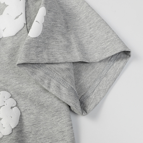 EM Sneakers Denim Tears The White Cotton Wreath T-Shirt & Short Pants Sets Gray