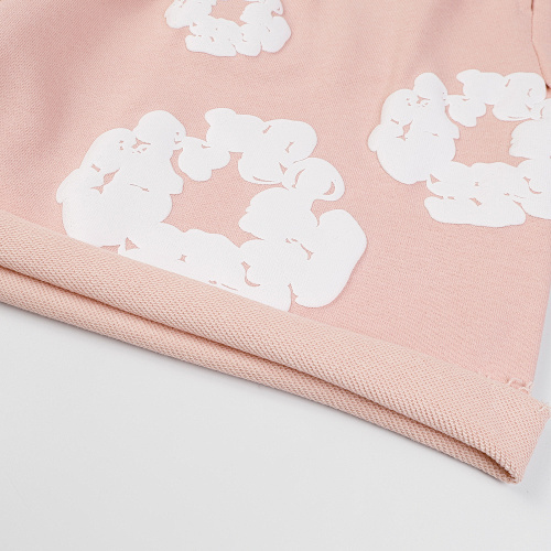 EM Sneakers Denim Tears The White Cotton Wreath T-Shirt & Short Pants Sets Pink