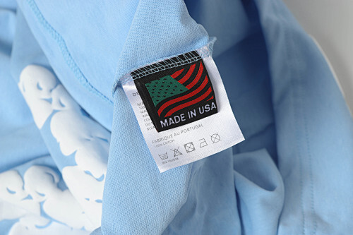 EM Sneakers Denim Tears The White Cotton Wreath T-Shirt & Short Pants Sets Sky Blue