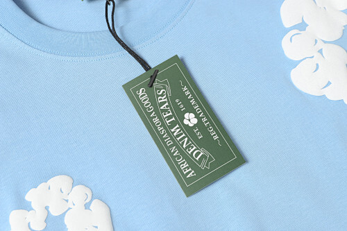 EM Sneakers Denim Tears The White Cotton Wreath T-Shirt & Short Pants Sets Sky Blue