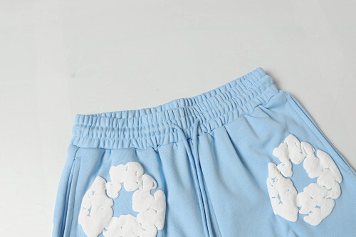 EM Sneakers Denim Tears The White Cotton Wreath T-Shirt & Short Pants Sets Sky Blue