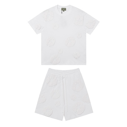 EM Sneakers Denim Tears The White Cotton Wreath T-Shirt & Short Pants Sets White