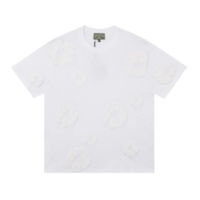 EM Sneakers Denim Tears The White Cotton Wreath T-Shirt & Short Pants Sets White 02