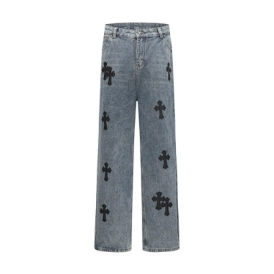 EM Sneakers Chrome Hearts Jeans-N2802 Washed Blue 01