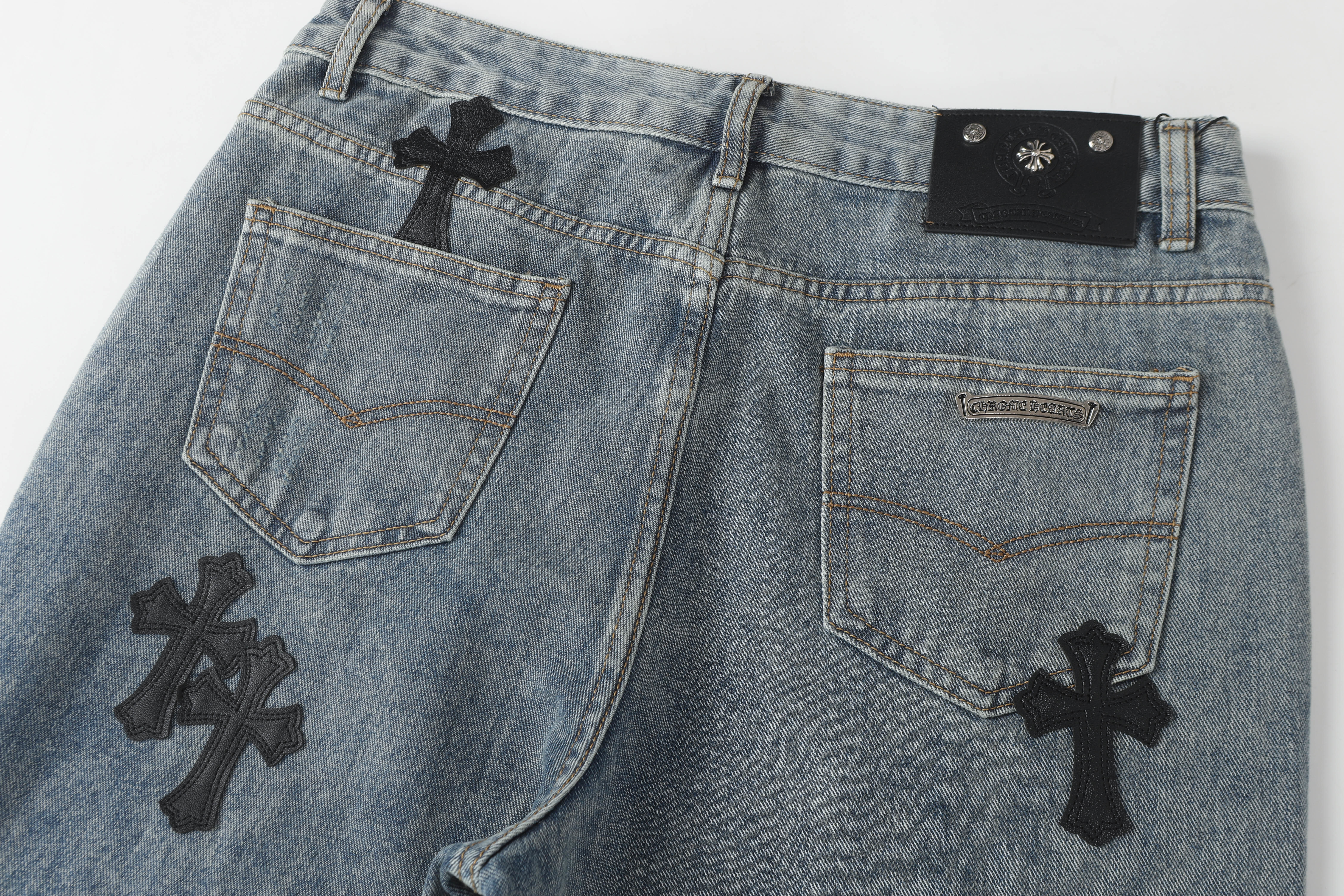 EM Sneakers Chrome Hearts Jeans-N2802 Washed Blue