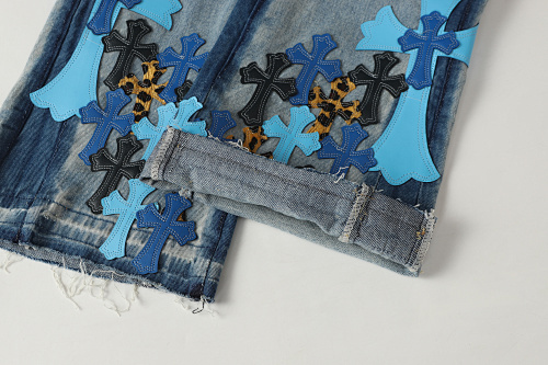 EM Sneakers Chrome Hearts Jeans-N2810 Washed Blue