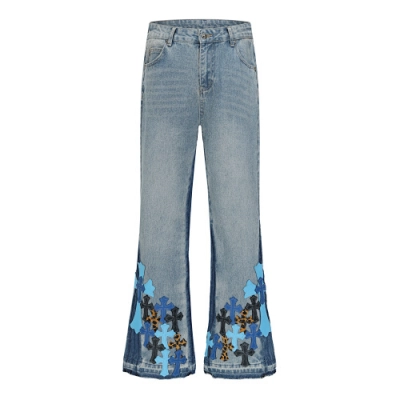 EM Sneakers Chrome Hearts Jeans-N2810 Washed Blue 01