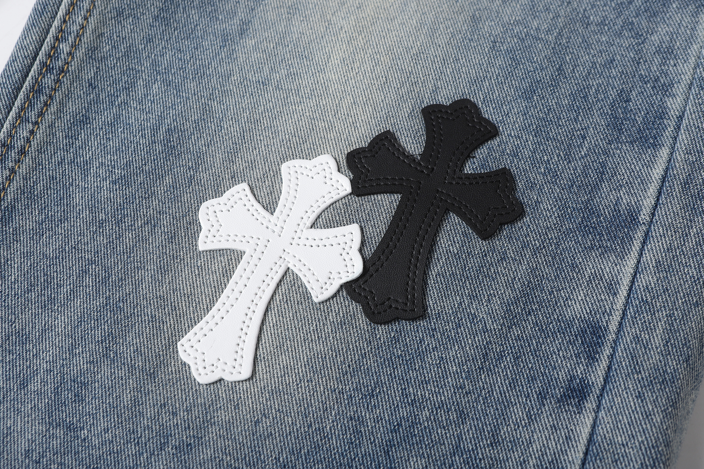 EM Sneakers Chrome Hearts Jeans-N2808 Washed Blue