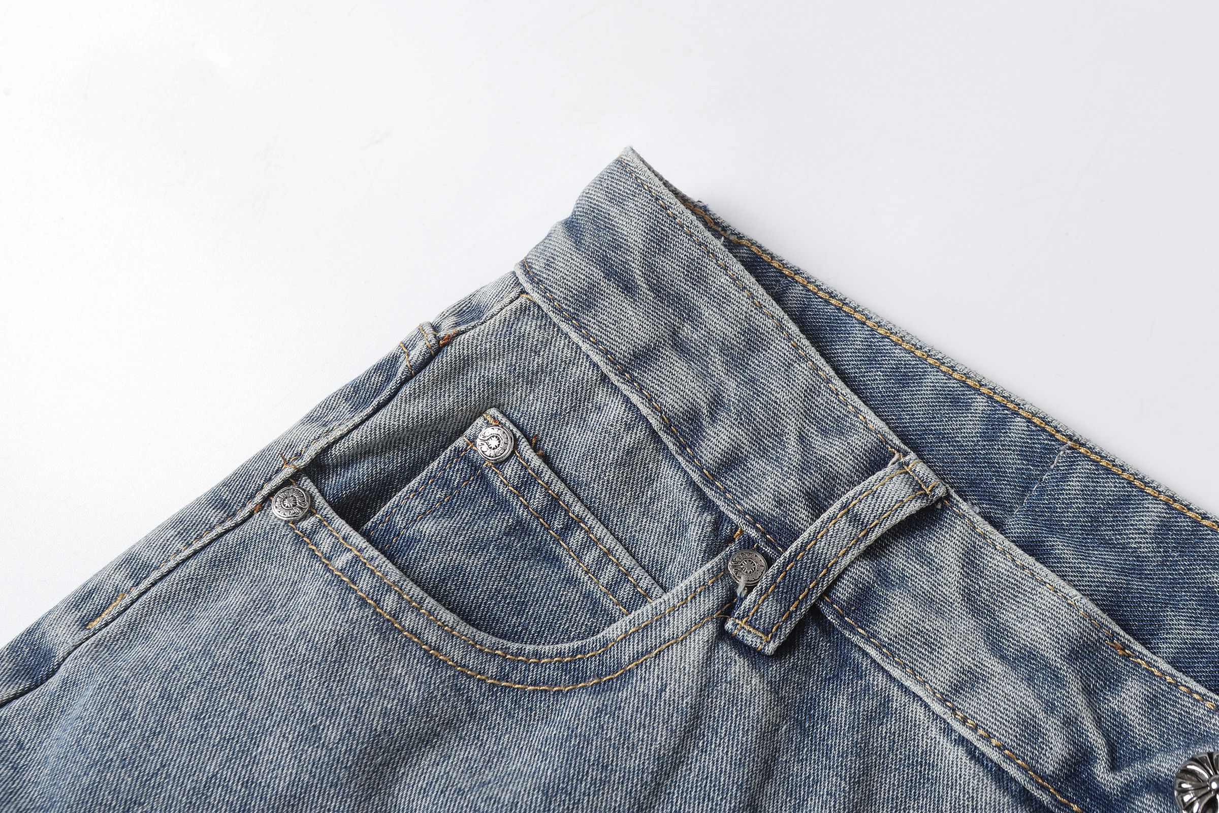 EM Sneakers Chrome Hearts Jeans-N2808 Washed Blue