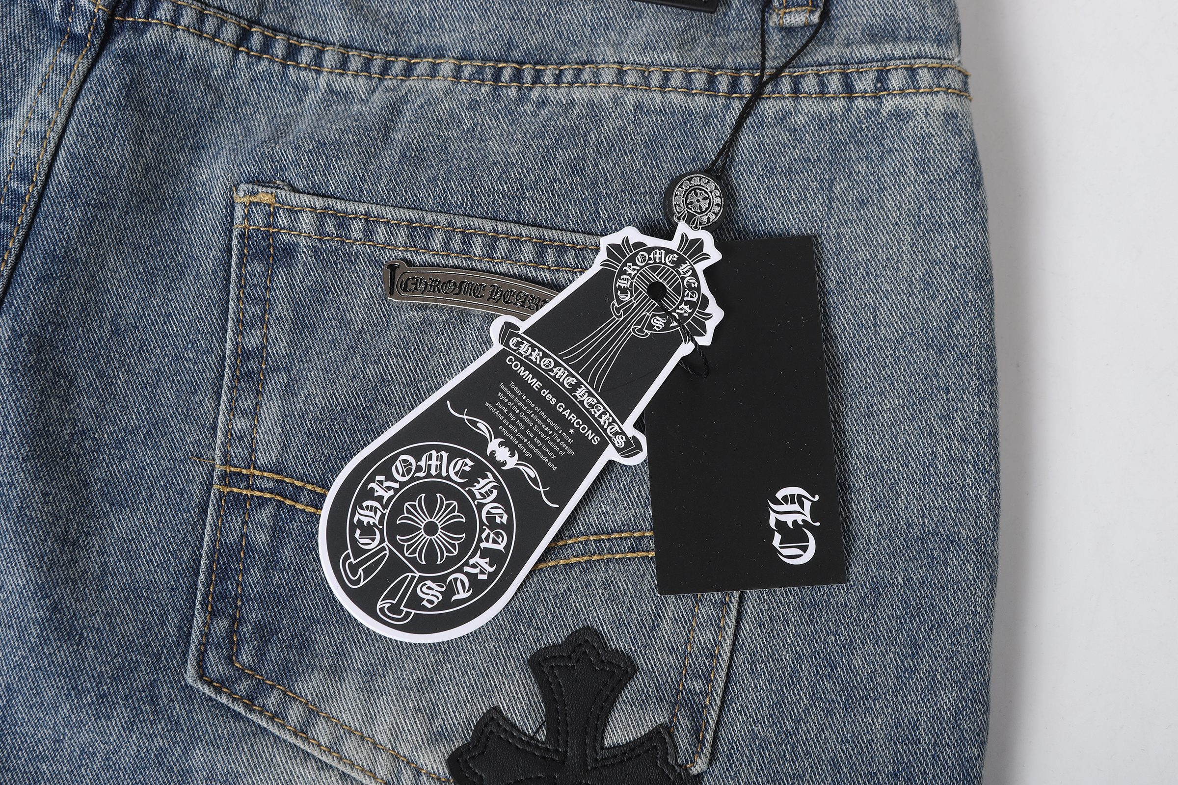 EM Sneakers Chrome Hearts Jeans-N2808 Washed Blue