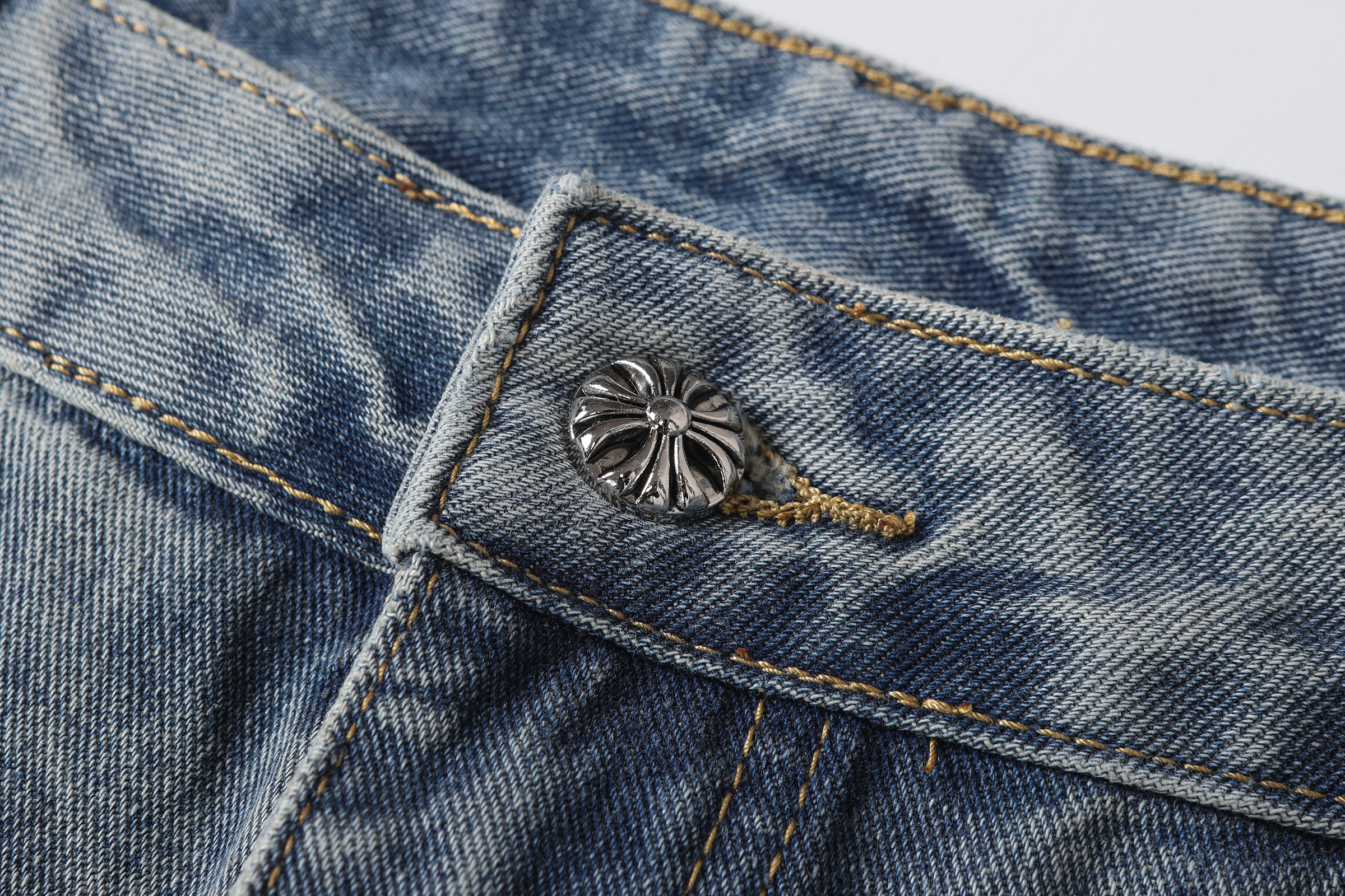 EM Sneakers Chrome Hearts Jeans-N2808 Washed Blue