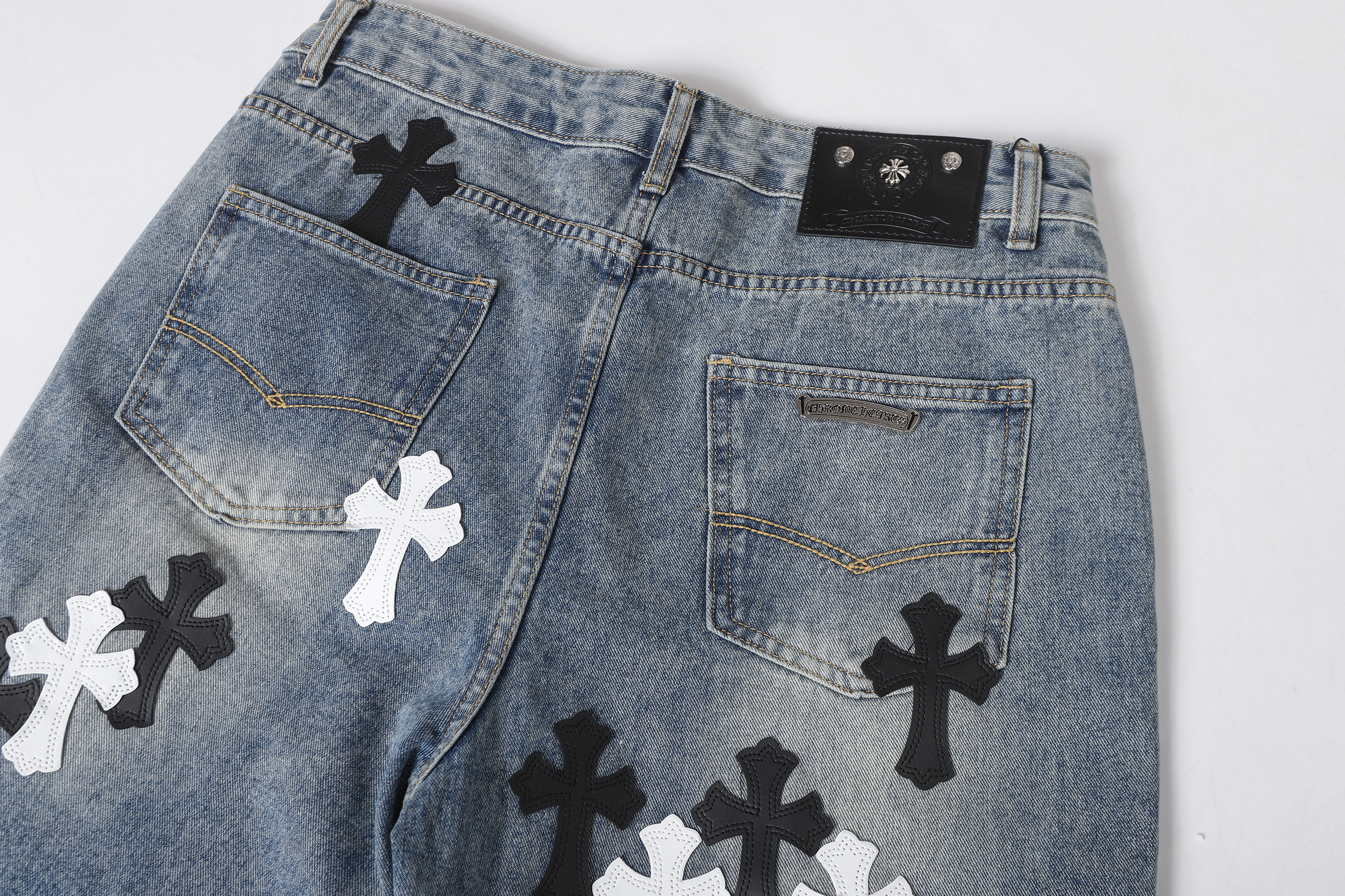 EM Sneakers Chrome Hearts Jeans-N2808 Washed Blue