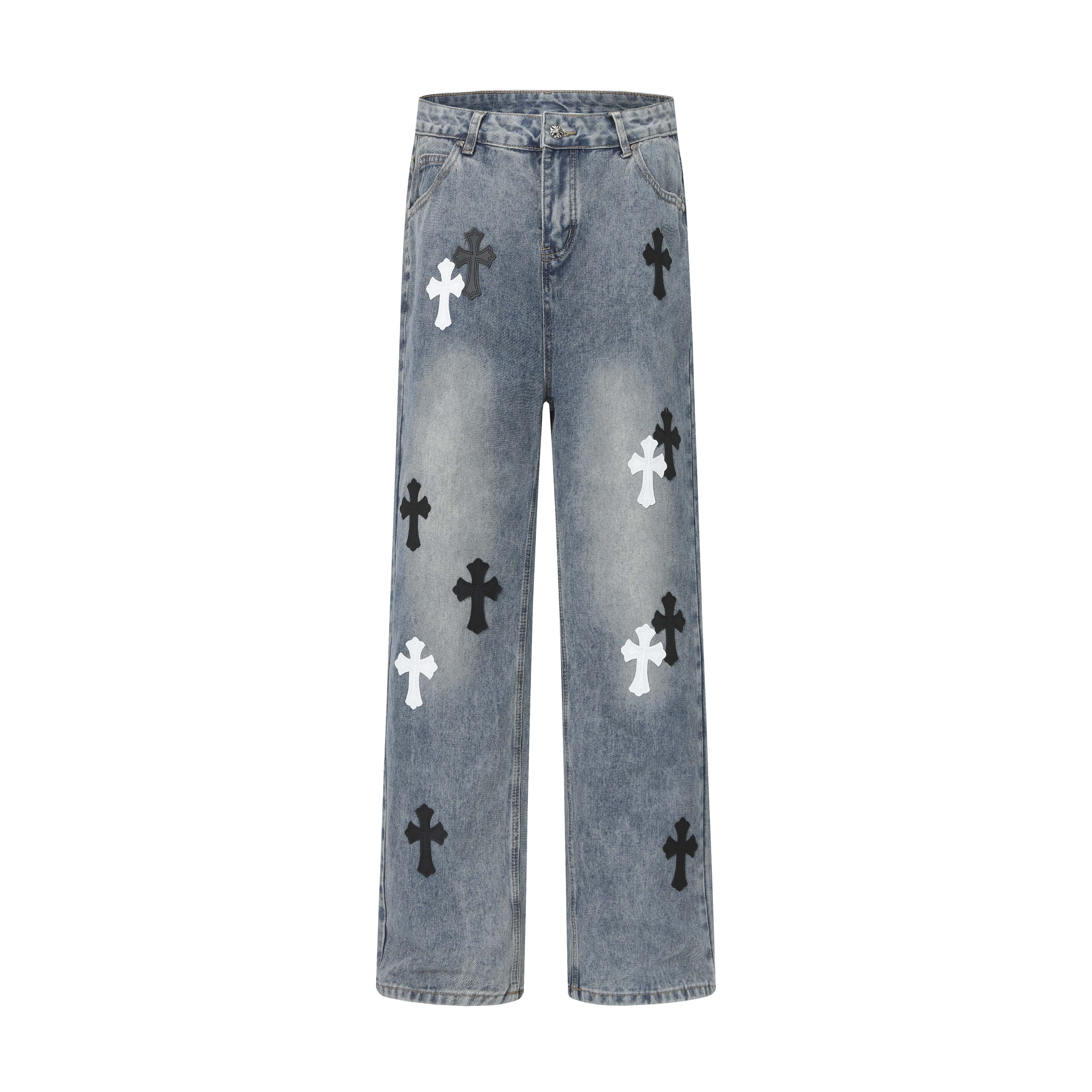 EM Sneakers Chrome Hearts Jeans-N2808 Washed Blue