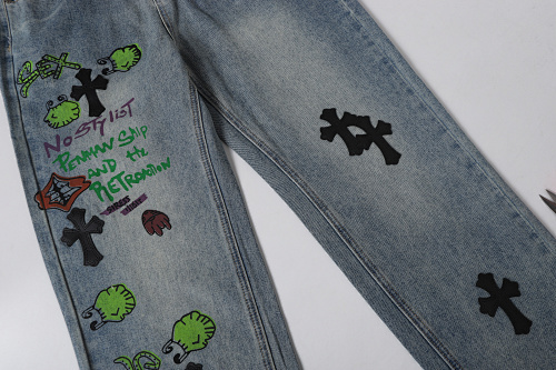 EM Sneakers Chrome Hearts Jeans-N2809 Washed Blue