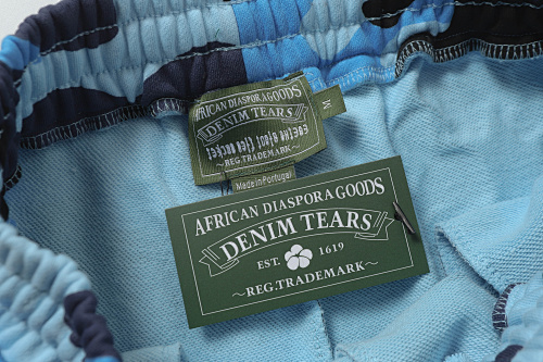 EM Sneakers Denim Tears Cotton Wreath Short Pant-8208 Camo Blue