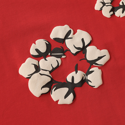 EM Sneakers Denim Tears Cotton Wreath T-Shirt-201 Red