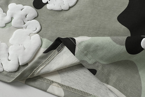 EM Sneakers Denim Tears Cotton Wreath T-Shirt & Shorts Sets #208-8208 Camo Gray