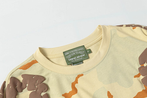 EM Sneakers Denim Tears Cotton Wreath T-Shirt & Shorts Sets #208-8208 Camo Apricot