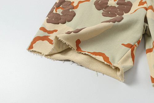 EM Sneakers Denim Tears Cotton Wreath T-Shirt & Shorts Sets #208-8208 Camo Apricot