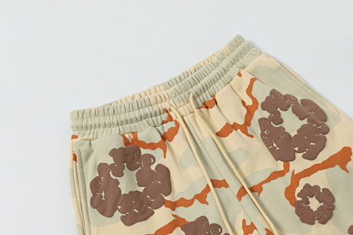 EM Sneakers Denim Tears Cotton Wreath T-Shirt & Shorts Sets #208-8208 Camo Apricot