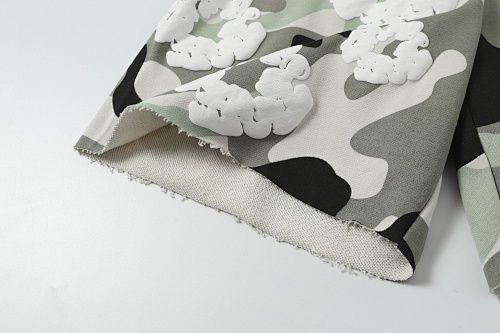 EM Sneakers Denim Tears Cotton Wreath T-Shirt & Shorts Sets #208-8208 Camo Gray