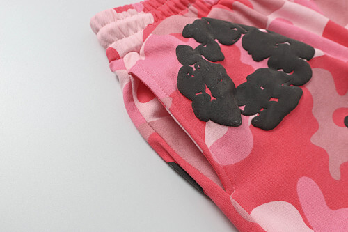 EM Sneakers Denim Tears Cotton Wreath T-Shirt & Shorts Sets #208-8208 Camo Pink