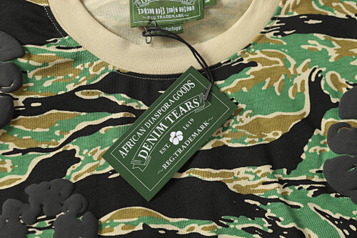 EM Sneakers Denim Tears Cotton Wreath T-Shirt & Shorts Sets #208-8208 Camo Green