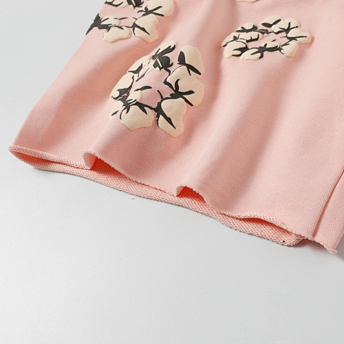 EM Sneakers Denim Tears Cotton Wreath T-Shirt & Shorts Sets #8201-201 Pink