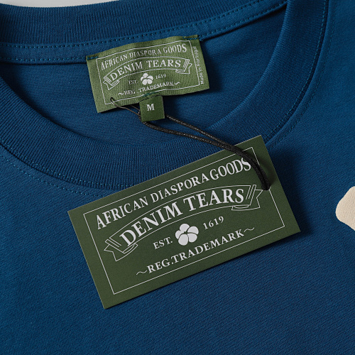 EM Sneakers Denim Tears Cotton Wreath T-Shirt & Shorts Sets #8201-201 Blue