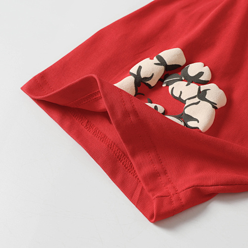 EM Sneakers Denim Tears Cotton Wreath T-Shirt & Shorts Sets #8201-201 Red