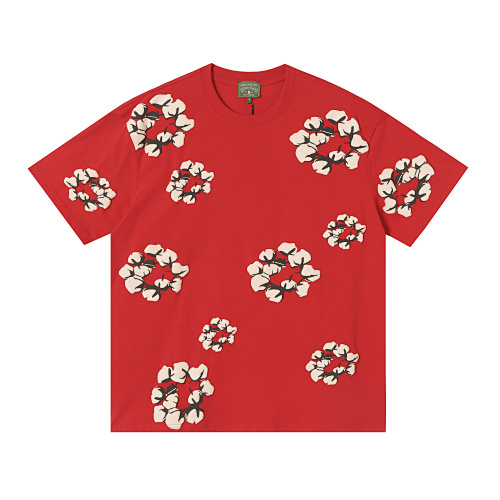 EM Sneakers Denim Tears Cotton Wreath T-Shirt & Shorts Sets #8201-201 Red