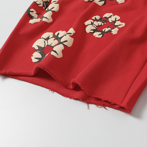 EM Sneakers Denim Tears Cotton Wreath T-Shirt & Shorts Sets #8201-201 Red