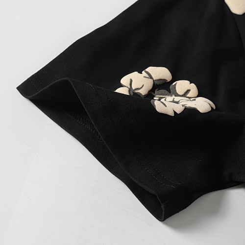 EM Sneakers Denim Tears Cotton Wreath T-Shirt & Shorts Sets #8201-201 Black