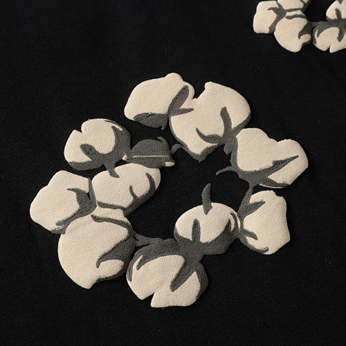 EM Sneakers Denim Tears Cotton Wreath T-Shirt & Shorts Sets #8201-201 Black