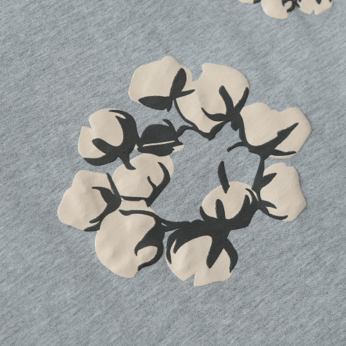 EM Sneakers Denim Tears Cotton Wreath T-Shirt & Shorts Sets #8201-201 Gray