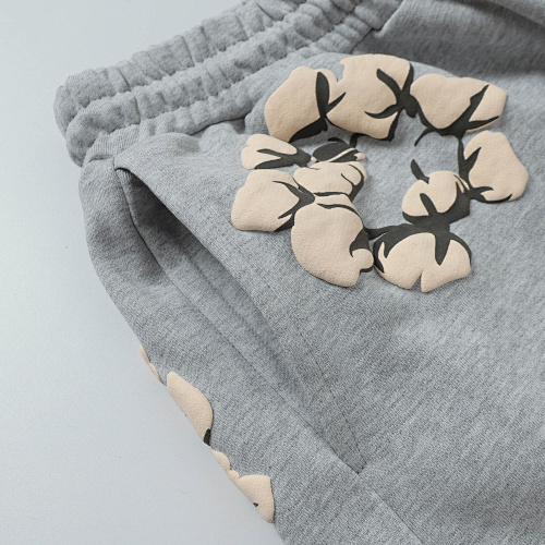 EM Sneakers Denim Tears Cotton Wreath T-Shirt & Shorts Sets #8201-201 Gray