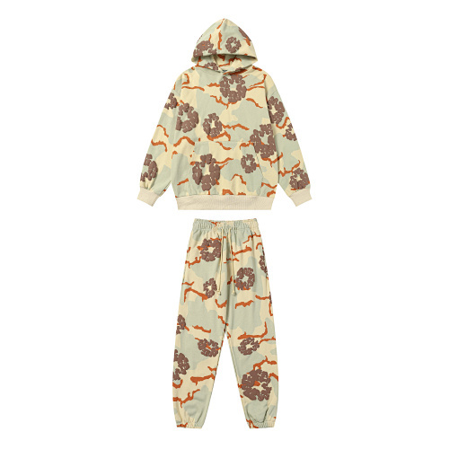 EM Sneakers Denim Tears The Cotton Wreath Sweatshirt & Sweatpant Sets Apricot Camo