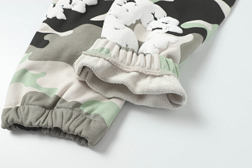 EM Sneakers Denim Tears The Cotton Wreath Sweatshirt & Sweatpant Sets Gray Camo