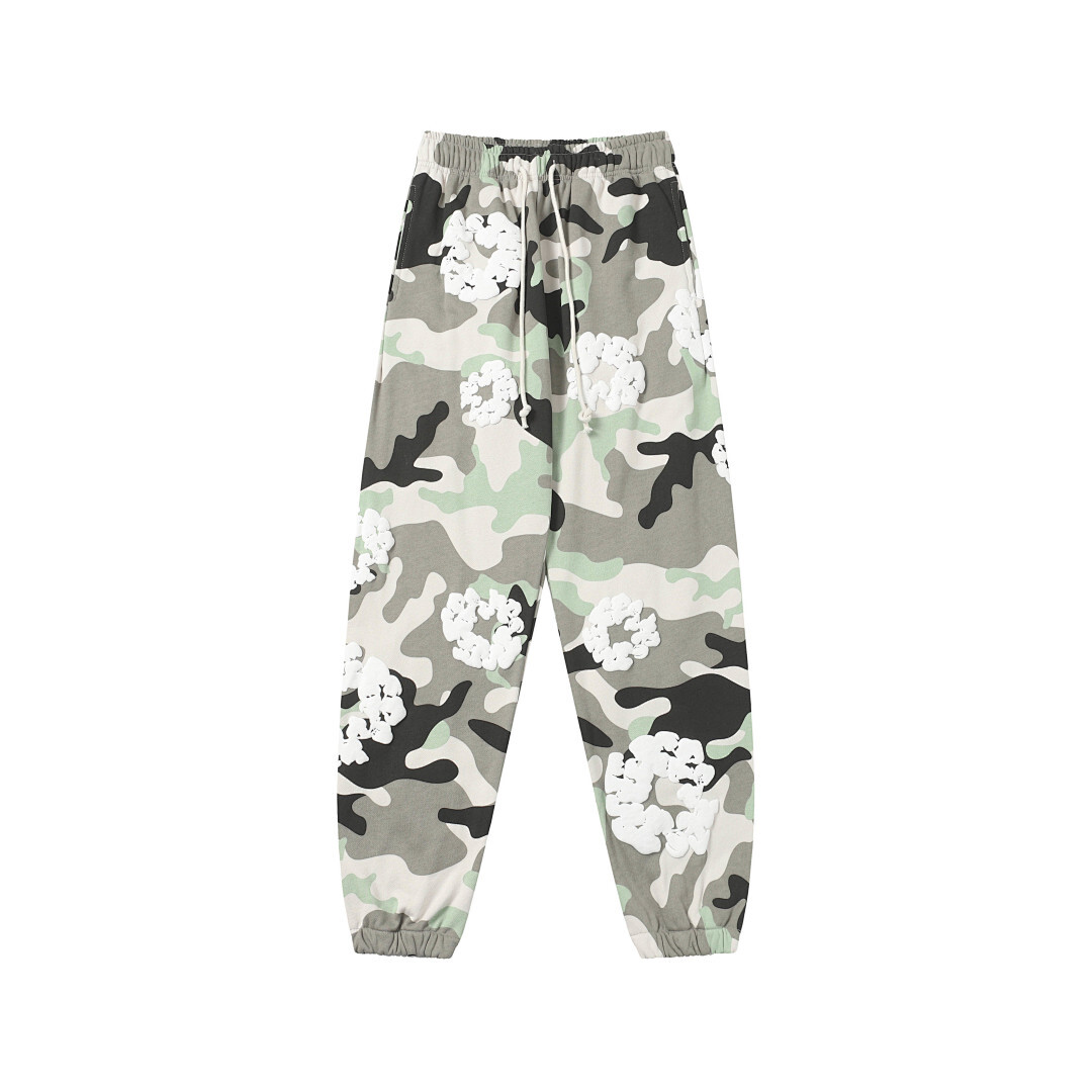 EM Sneakers Denim Tears The Cotton Wreath Sweatshirt & Sweatpant Sets Gray Camo