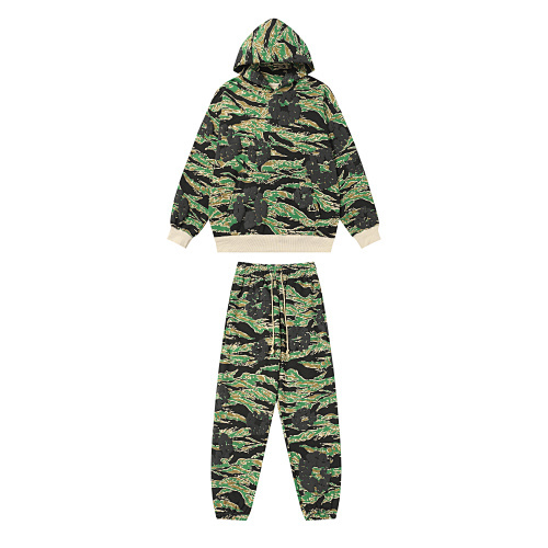 EM Sneakers Denim Tears The Cotton Wreath Sweatshirt & Sweatpant Sets Green Camo