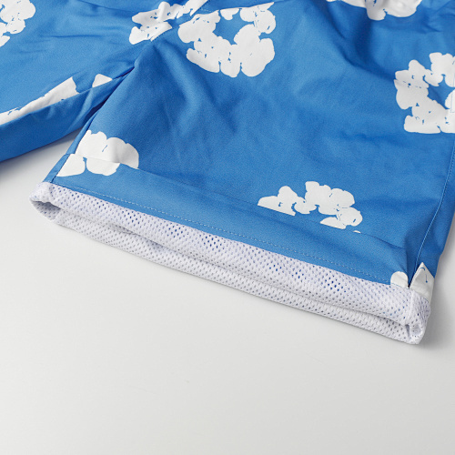 EM Sneakers Denim Tears White Cotton Wreath Short Pant-8203 Blue