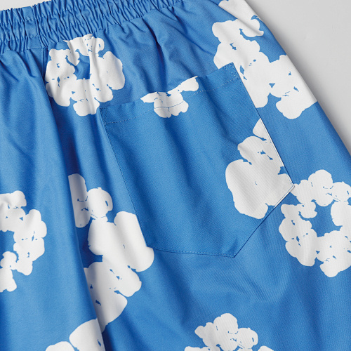 EM Sneakers Denim Tears White Cotton Wreath Short Pant-8203 Blue