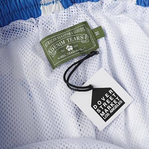 EM Sneakers Denim Tears White Cotton Wreath Short Pant-8203 Blue