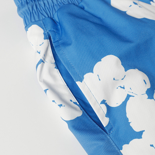 EM Sneakers Denim Tears White Cotton Wreath Short Pant-8203 Blue