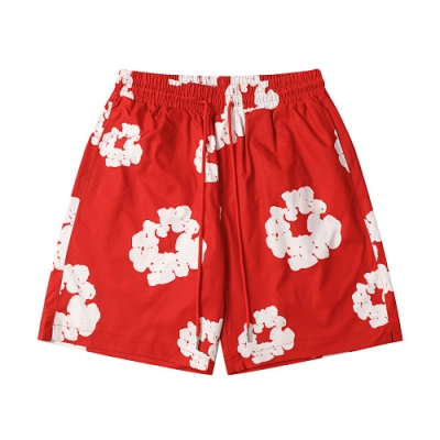 EM Sneakers Denim Tears White Cotton Wreath Short Pant-8203 Red 01