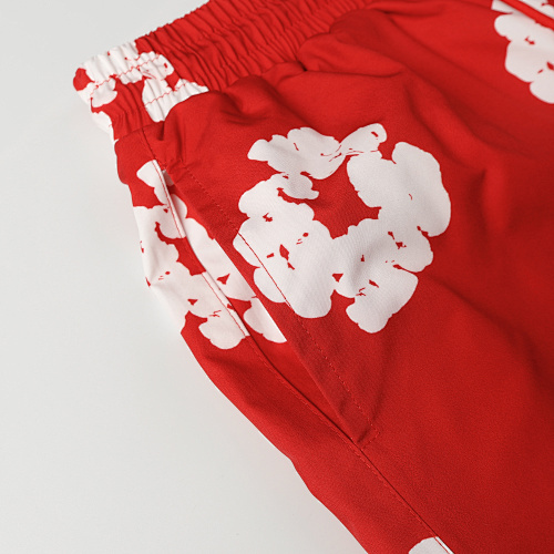 EM Sneakers Denim Tears White Cotton Wreath Short Pant-8203 Red