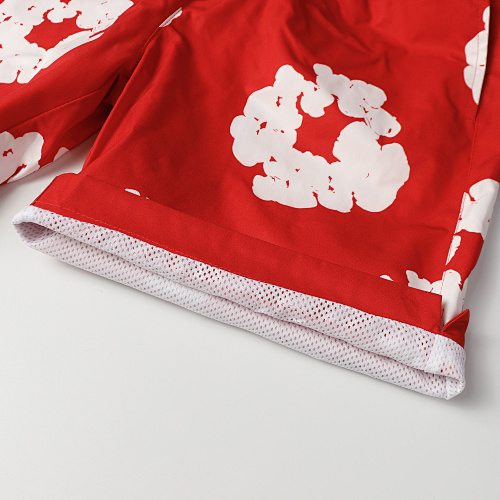 EM Sneakers Denim Tears White Cotton Wreath Short Pant-8203 Red